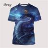 Dragon 3d Printing Men's T-shirts Street Hip-hop Funny Fashion Cool Top Casual Fashion Trend Personality Trendy Unisex Tees Tops