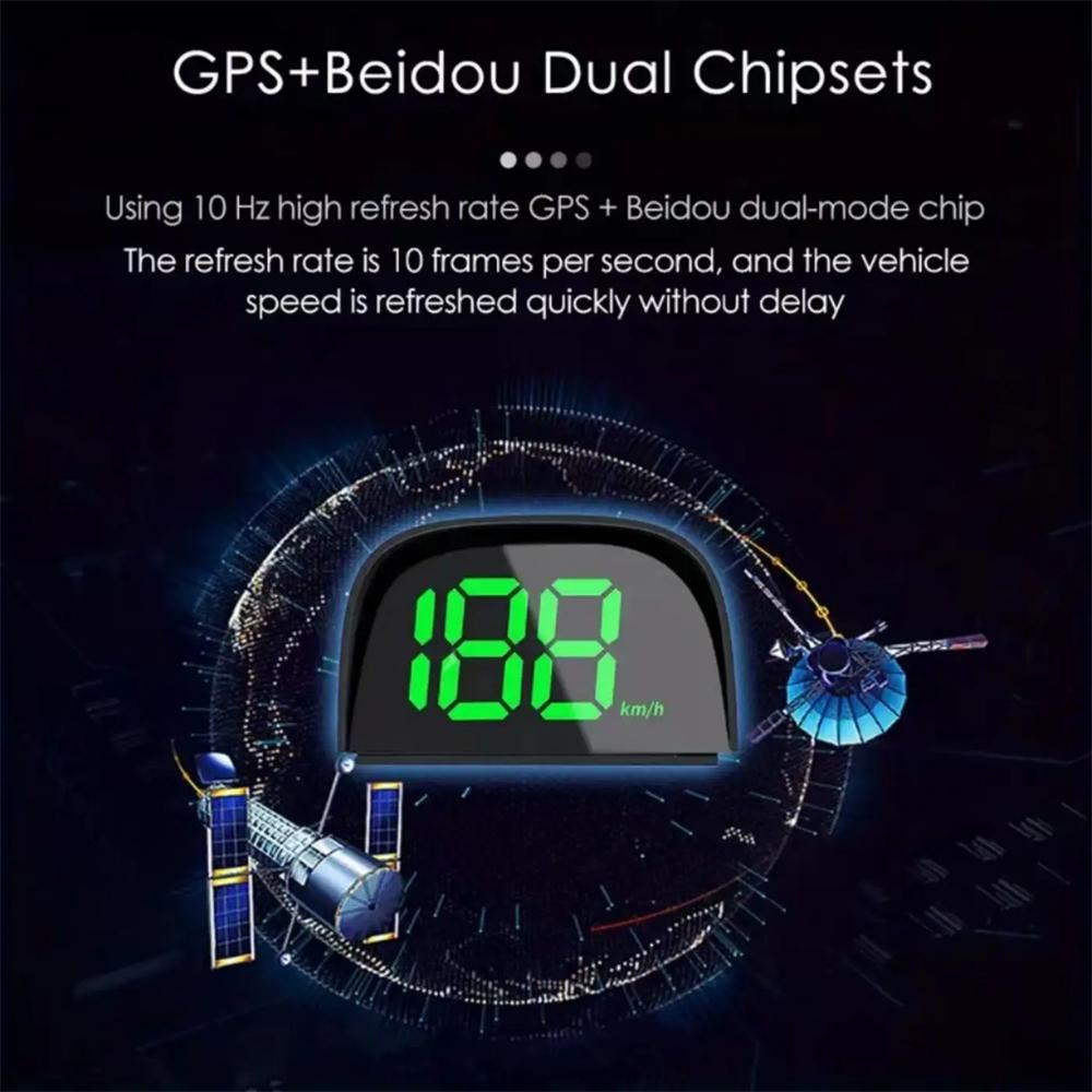 2024 Автомобильный цифровой GPS-спидометр, автомобильный HUD-дисплей со скоростью, миль/км/ч, USB Plug and Play для всех автомобилей