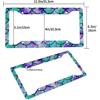 Mermaid License Plate Frame 2 Pack Universal US Car Plate Holder Cover Accessories Decor With Screw For Women Man 12.3 X 6.3 Inch