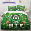 UjpestFC Pattern Bedding Quilt Set Quilt Cover Pillowcase Home Decoration Birthday Gift (1 * duvet cover + 2 * pillowcase, without core)