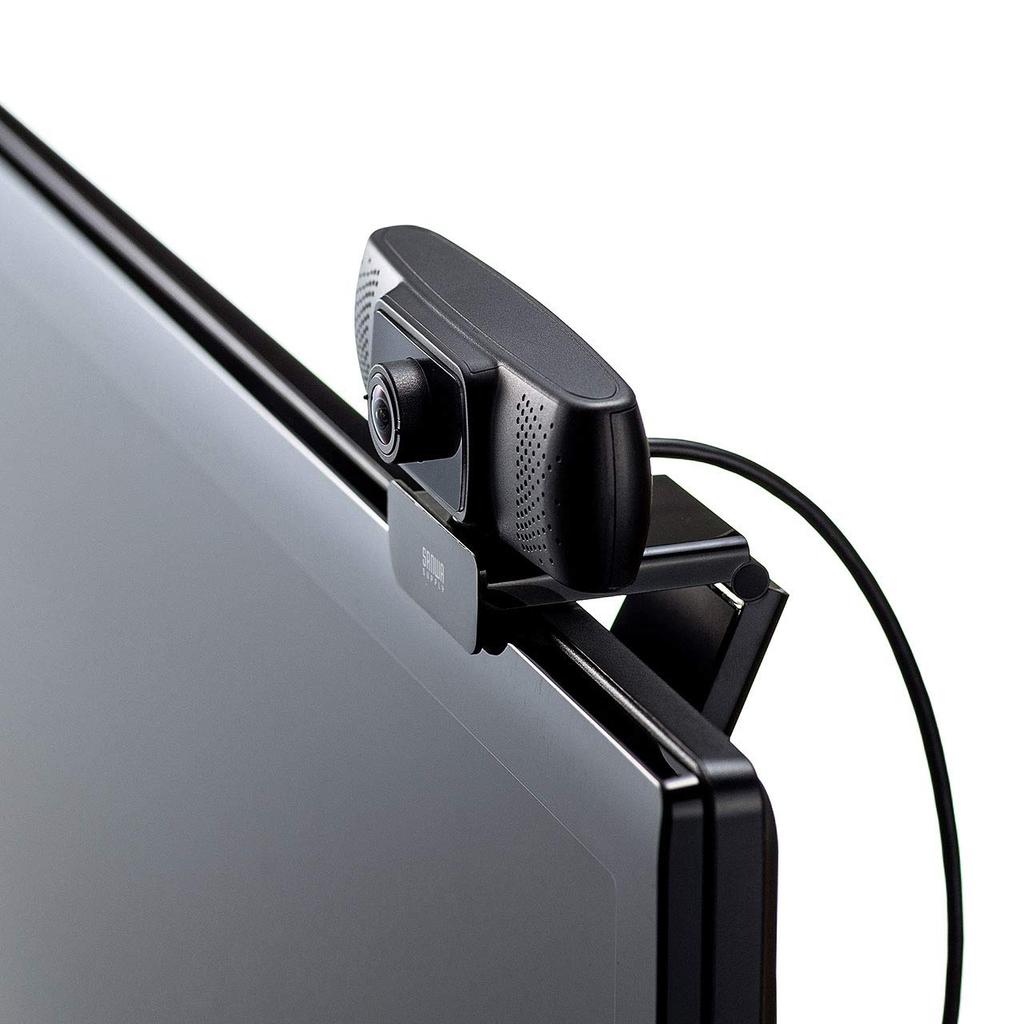 Sanwa Supply Conference USB Skype Black Wide-Lens Webcam, Connection, 150° Ultra-Wide Angle, Built-in Microphone, Compatible, CMS-V43BK