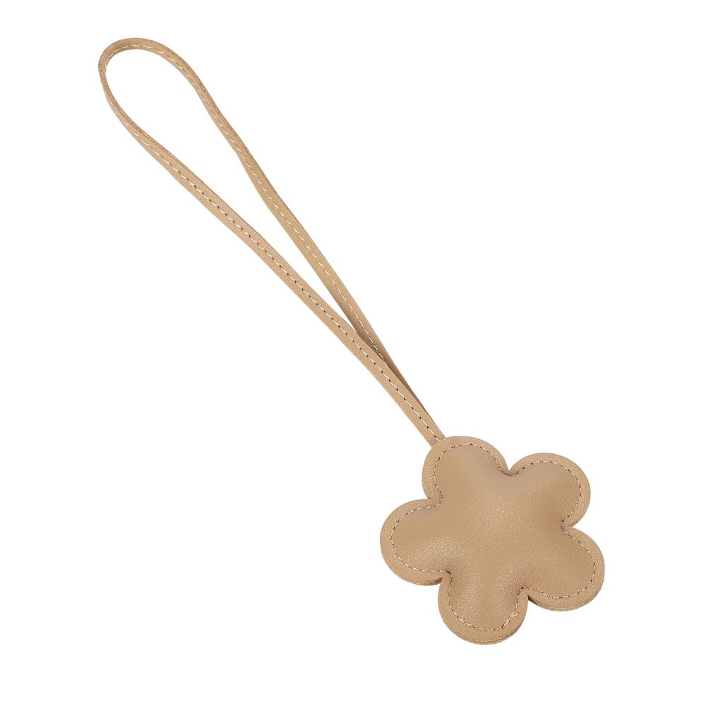 Подвеска-шарм для сумки Tonecraft в виде цветка, Простая, Классическая подвеска-шарм для сумки, Популярная, Стильная, Милая, Кожа из микрофибры, Мягкая, бежевый