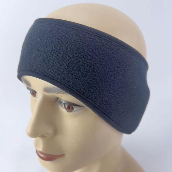 Ponytail Headband for Jogging Winter Polar Fleece Earmuffs Anti-slip Ear Protection High Elasticity Running Headband Outdoor Travel Accessory