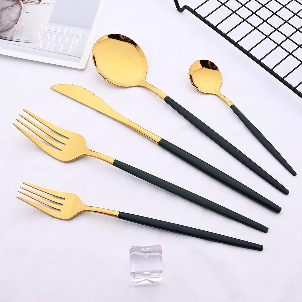 Набор из 6 десертных вилок из зеркальной нержавеющей стали, столовые приборы, черное столовое серебро, кухонные столовые приборы в западном стиле, столовые приборы для ресторана, вилки