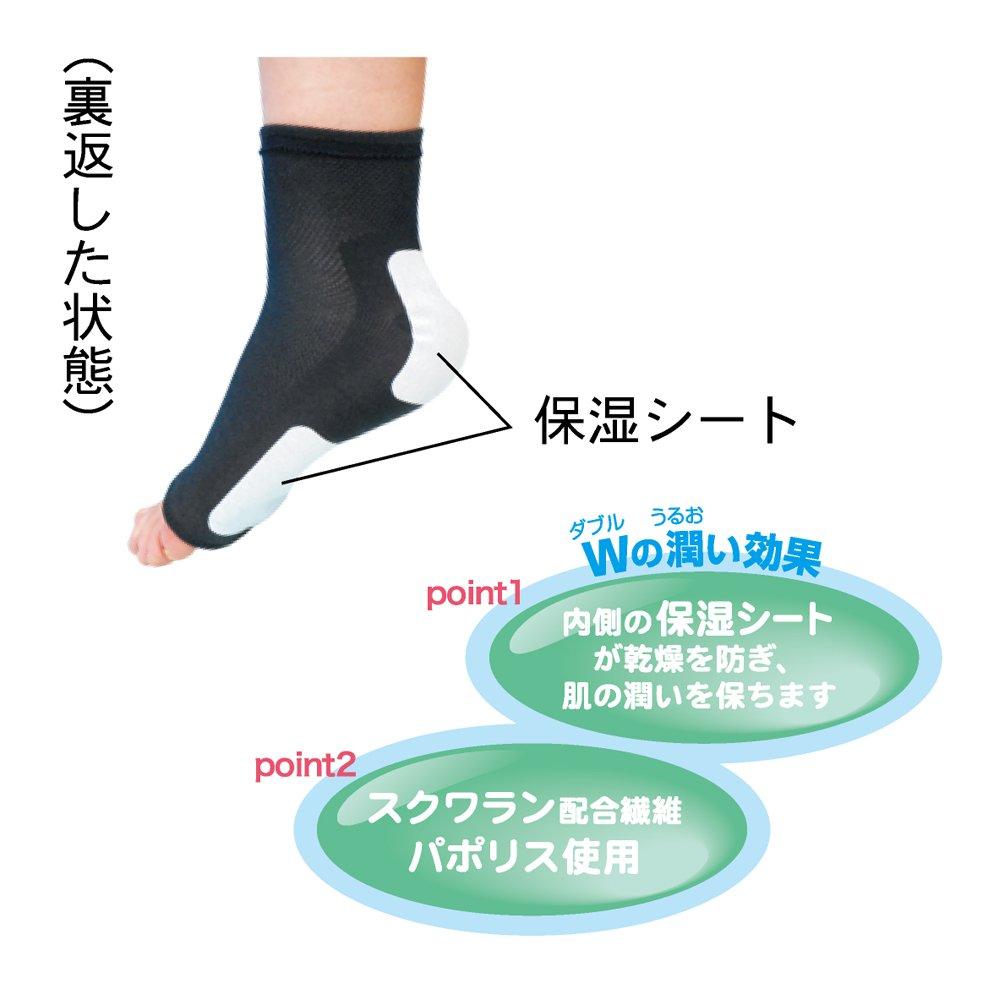 Minoura Double Moist Sole and Heel One Size Fits Most Black Supporter, Type, 2-Pack, (22-25cm),