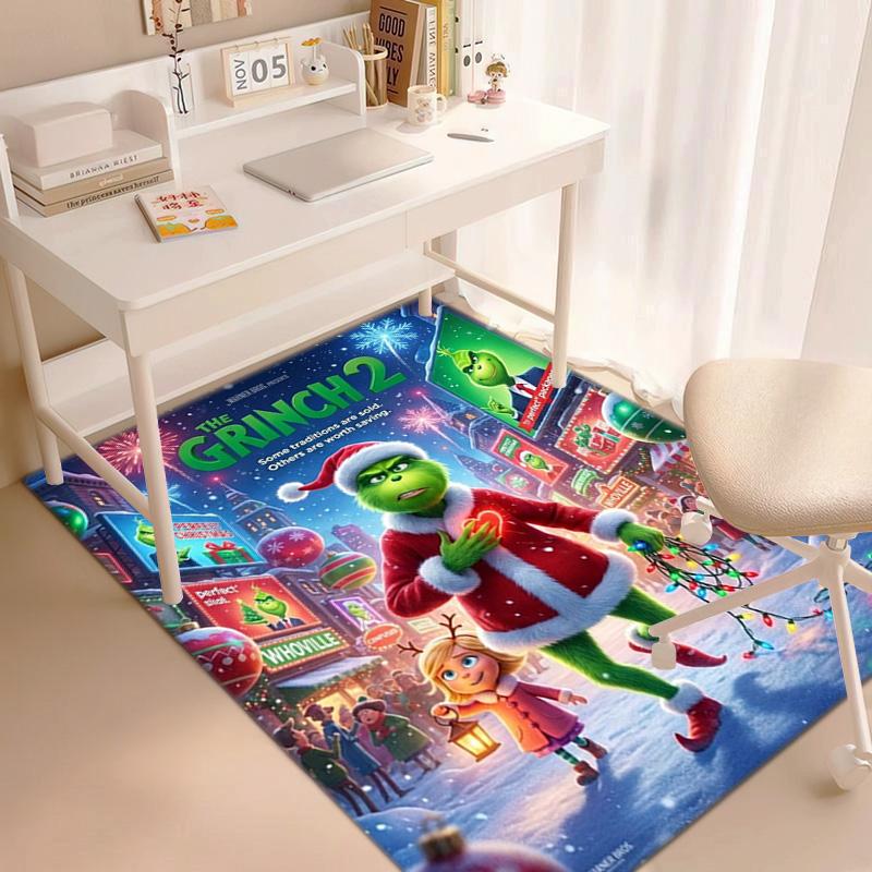Christmas Gift Comedy Movie How the Grinch Stole Christmas carpet home living room decoration table and chairs anti slip door mat carpet A4