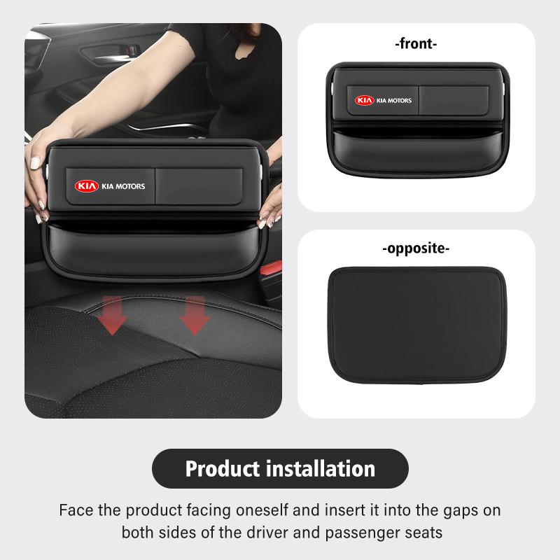 For KIA Car USB Charging Colour Light Seat Storage Case Seat Gap Box Sportage Rio Ceed Niro Soul Stonic Picanto Proceed rtge90