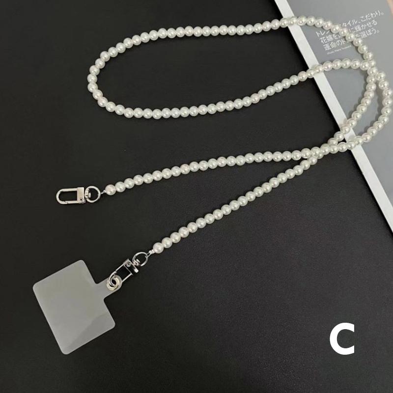 Phone Anti-lost Sling Belt Universal Clip Bag Chain Long Crossbody Chain Hand-beaded Lanyard Women's Mobile Phone Lanyards