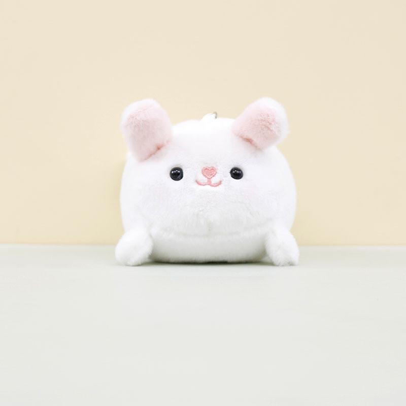 Adorable Plush Bunny Keychain Soft Pink Rabbit Toy Bag Charm 12cm Cute Gift