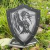 71.12 Cm Templar Shield Valkyrie Viking Shield Dark Angel Warrior Wooden Shield for Cosplay, LARP Best Gift