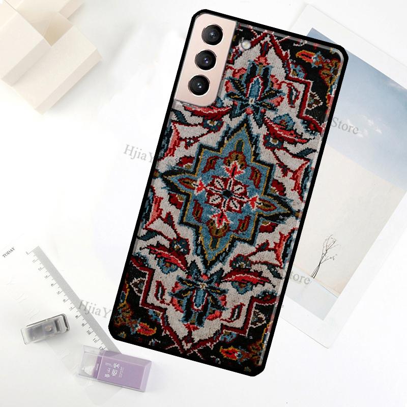 Persian Carpet Floral Pattern Case For Samsung Galaxy S22 Ultra Note 20 10 S10 S9 S8 Plus S20 S21 FE Phone Cover Shell