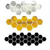 12Pcs 3D Hexagon Acrylic Mirror Wall Stickers DIY Art Wall Decor Stickers Living Room Mirrored Sticker Gold Home Decor