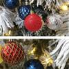 12pcs Creative Christmas Tree Pendant 6/8cm Hanging Ornament Crafts Christmas Ball Set  Holiday