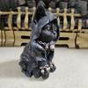 New Cat Statue Witch Grim Reaper Decorative Resin Black Cloak Grim Reaper Feline Micro Decor Garden Home Office