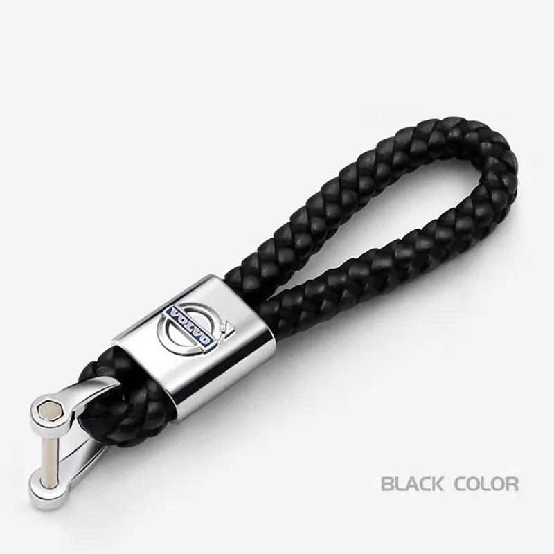 Car Metal/Leather Styling Keychain For Volvo XC40 XC90 V40 V90 V60 XC60 S80 S60 S90 C40 V70 XC70 Accessories
