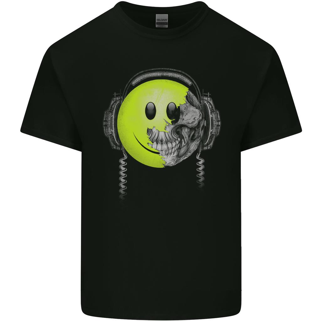 DJ Skull Dance Music DJing Skull Headphones Unisexs Light Cotton TShirt