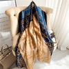Big Size Women Scarf Spring Silk Hijabs Floral Print Shawls and Wraps Ladies Pashmina Bandana Foulard Soie Scarves