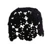 Women Knitting Hat Hollow Crochet Flower Pattern Breathable Handcrafted Hat Outdoor Work Street Wear