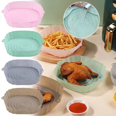 Силиконовый горшок для фритюрницы, коврик для корзины с курицей, аксессуары для фритюрниц, духовки, круглые сменные аксессуары для сковороды-гриля