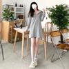Plus Size Women's Zip-Up Hooded Sweatshirt Dress - Long Sleeve, Mid-Length, Loose Fit, Suitable for Spring & Autumn