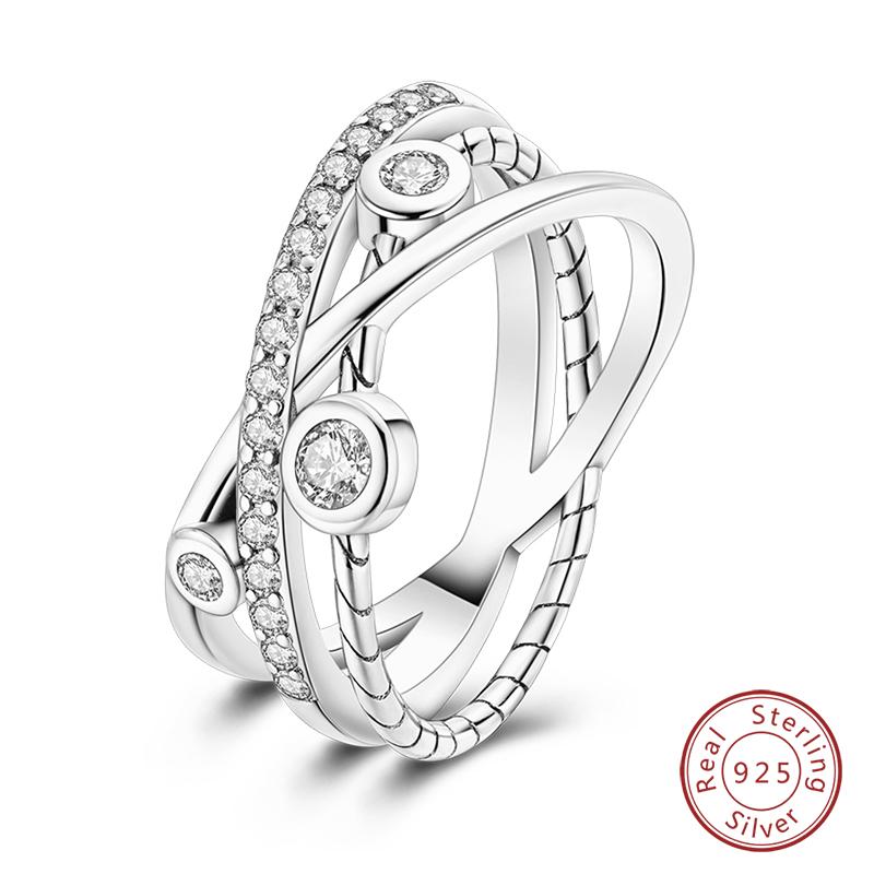 925 Sterling Silver Heart Shaped Infinite Minimalist Rings Hollow Celtic Knot Rings for Women Elegant Engagement Wedding Jewelry