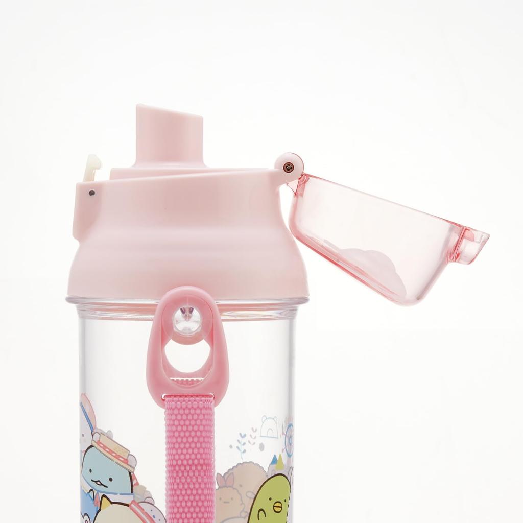 Бутылка для воды Skater Clear 480 мл Пластиковая прозрачная бутылка Сделано в Японии Sumikkogurashi Shirokuma Furusato Girls PSB5TR69501 Детская Детская