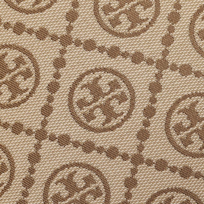 TORY BURCH T Monogram brand printed pattern zipper closure jacquard fabric armpit bag crescent bag hand shoulder bag women's hazelnut brown 161302-371