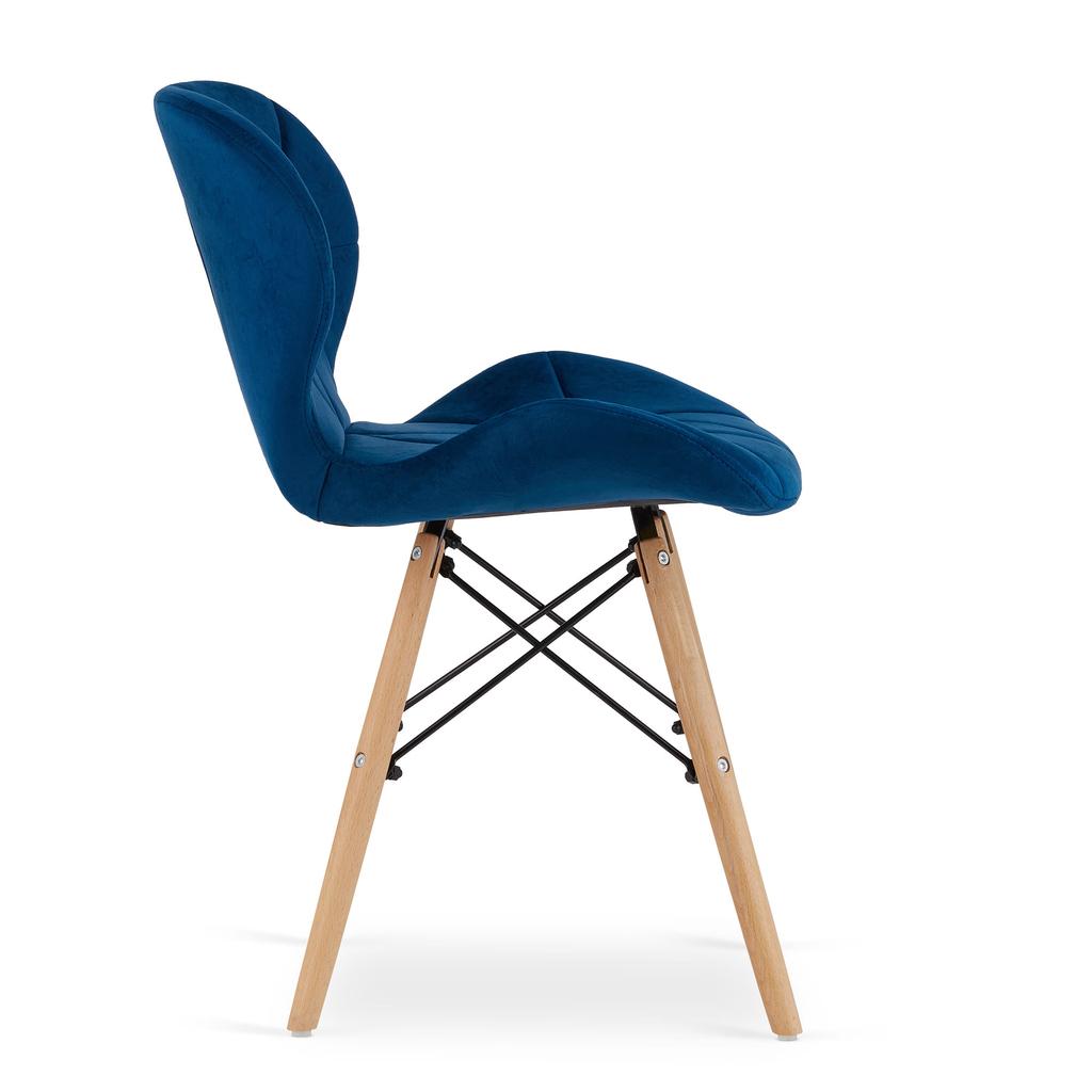 LAGO Velvet chair - navy blue x 1