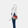 [Pre-Owned] Padlock Metal Lock Logo Chain Canvas Leather Bag - Very Good #1UUW7AP