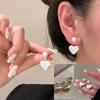 Новые летние серьги с подвеской «Любовь и жемчуг», модные очаровательные роскошные блестящие серьги для свадебной вечеринки, элегантные многослойные серьги