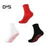 1 пара носков с подогревом, сохраняющих тепло ног 24 часа, силиконовые подошвы, средней длины, высокоэластичные, однотонные спортивные носки, удобные носки для холодной погоды