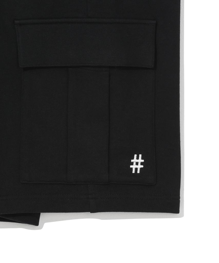 BEENTRILL Стандартные шорты-карго с хэштегом, тренировочные (черный)