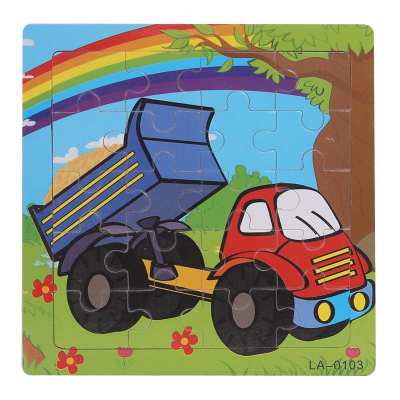 20-Piece Wooden Animal Cartoon Puzzle for Children Ages 3-7: Educational Early Learning Toy