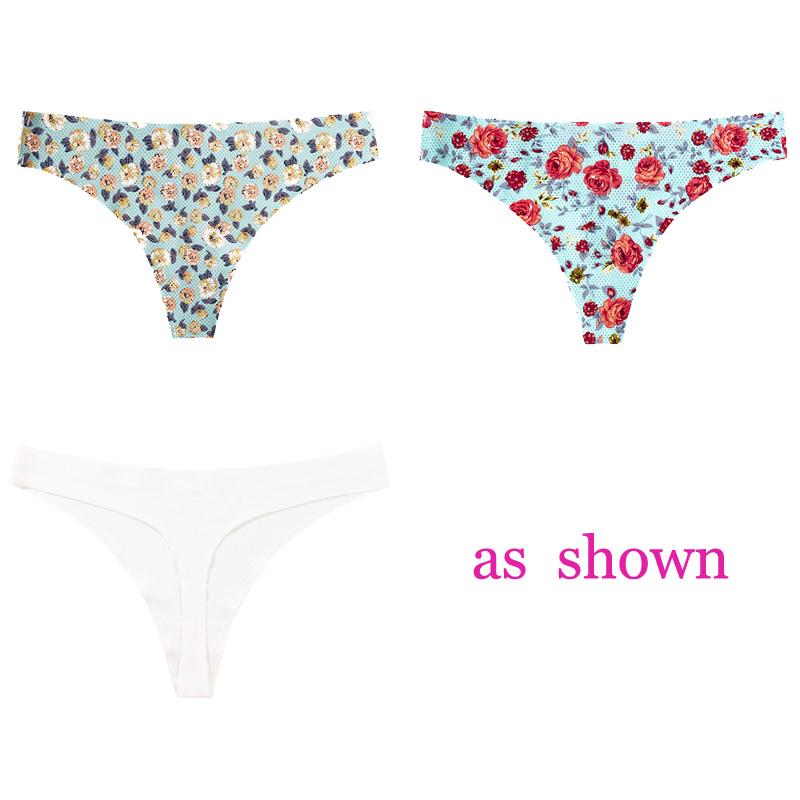 CINOON 3 шт./лот, женское сексуальное нижнее белье с цветами, соблазнительные трусики с низкой талией, стринги, дышащее нижнее белье без следов, стринги, нижнее белье