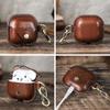 Hand-made Genuine Leather Cowhide Protecting Storage Case Bag Sleeve Laptop Earphone for Airpods4 Accessories Travelling Gift