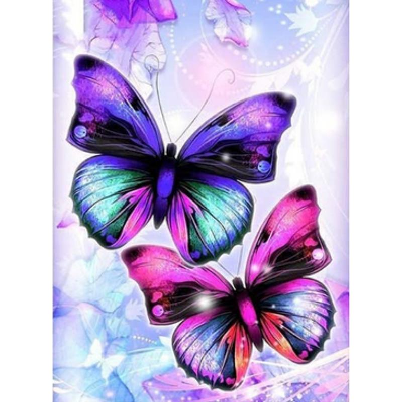 DIY Butterfly 5D Diamond Painting Full Round Drill Cross Stitch Animal Diamond Embroidery Resin Mosaic Wall Art Home Decor Gift