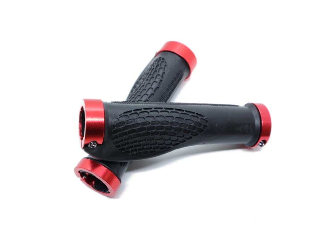 Эргономичные ручки руля Beatus для горных велосипедов, левая и правая, резиновые, тип A, комплект, ручки, (красный)