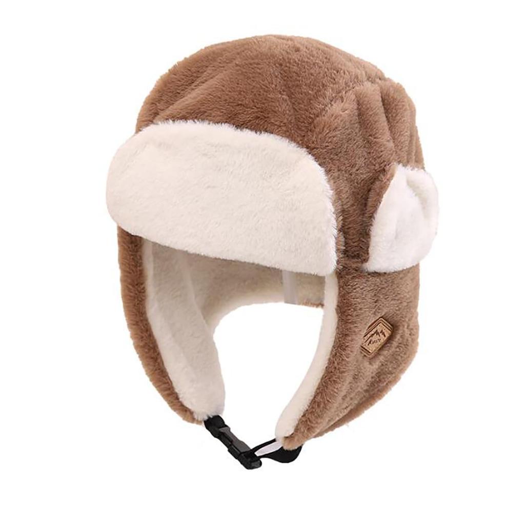 Afindern Flight Pilot Cap with Full Ages Perfect for and Outdoor Available In 3 Colors for Girls and Boys Kids' Cap, Earmuffs, Boa, Fluffy, Warm,