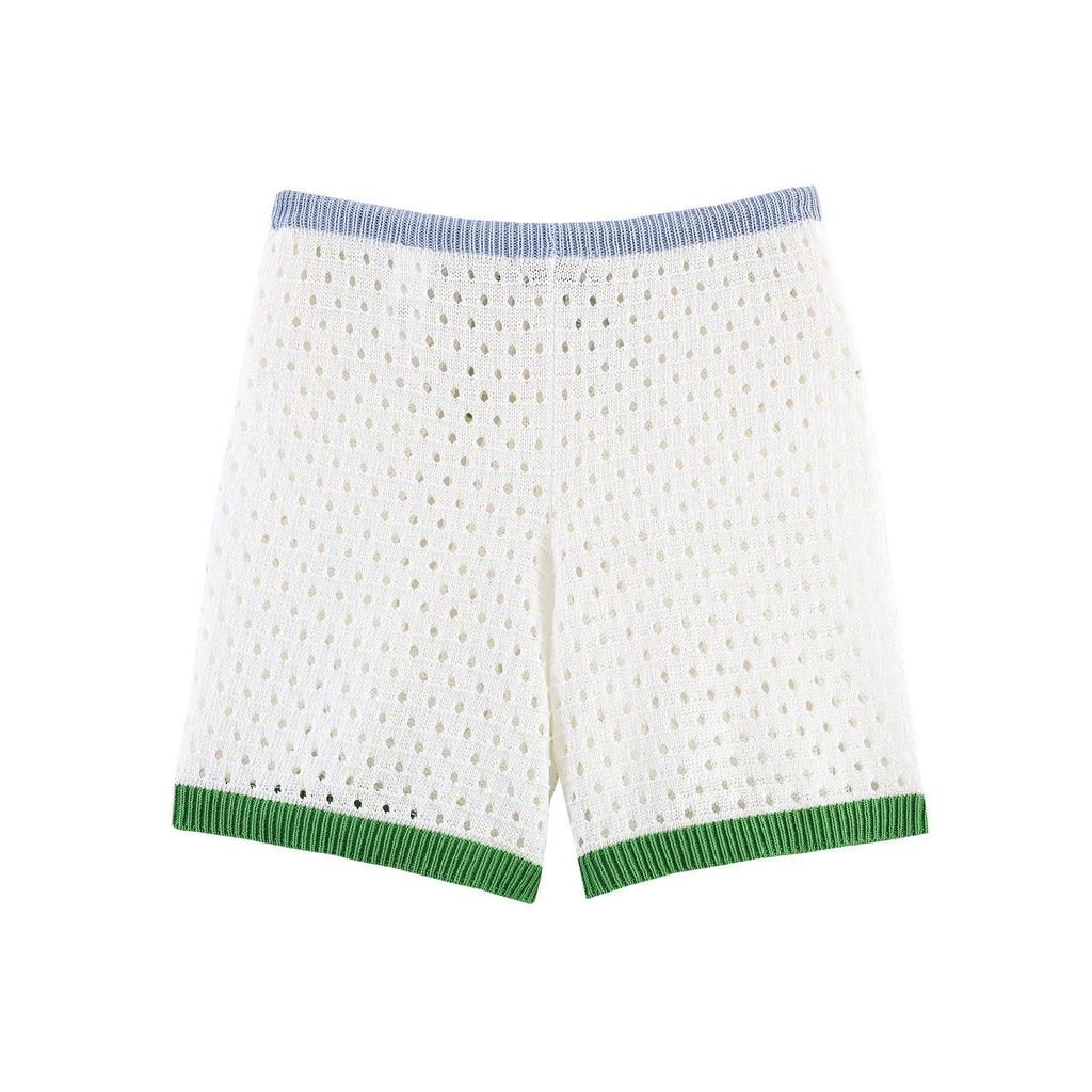 Spring 2026 European & American Women's Short Sleeve Lapel Knit Top