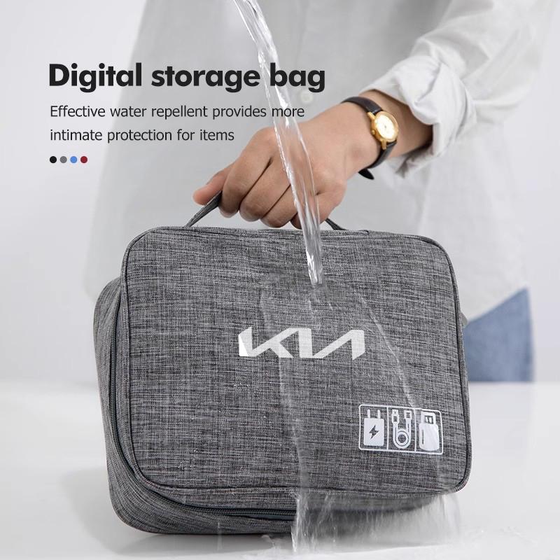 For KIA Portable Waterproof Digital Electronic Storage Bags USB Data Storage Accessories K5 K2 Rio Optima Sportage Venga Sorento nvhs30