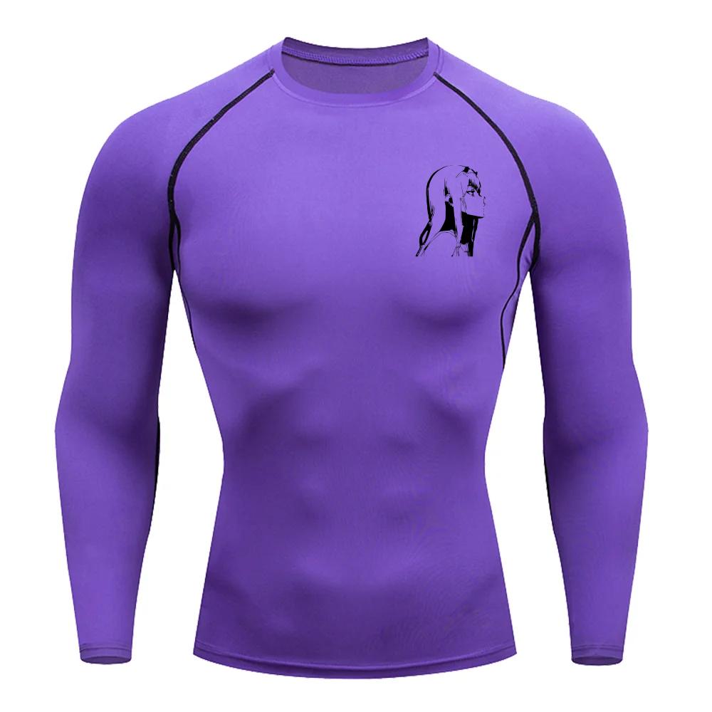 Фитнес Спортивная одежда Подростки Мужская футболка Zero Two Графические топы Облегающая тренировочная одежда Мальчики Компрессионная одежда для бега Баскетбольная одежда