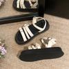 Sandals fairy fairy platform heightening beach shoes summer new wear one-word buckle sports sandals