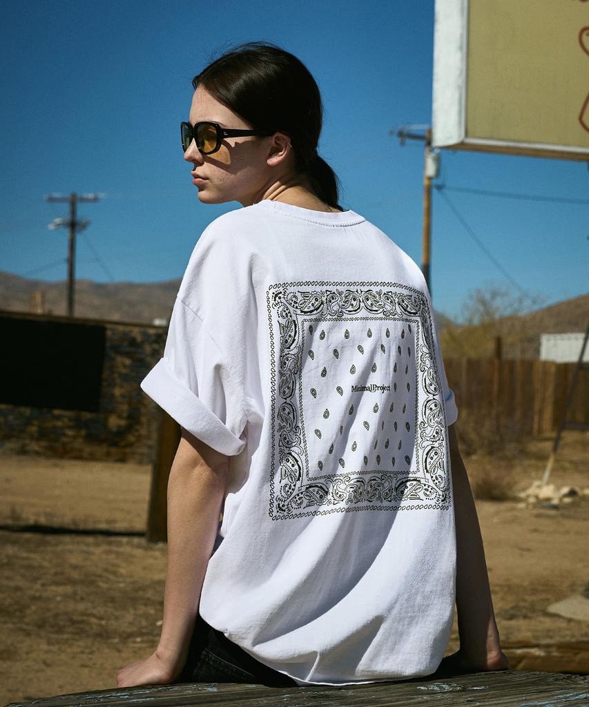 MINIMALPROJECT Paisley Pigment Short Sleeve T-Shirt Mst170 [White]