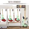 Guitar stand for three electric wooden guitar stand with partition suitable for band stage and electric guitars guitars, floor-mounted rack,