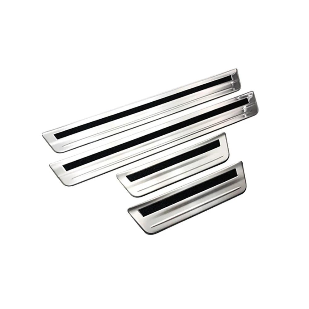 For Nissan Note E13 - Stainless Steel outer Door Sill Plate Cover Trim Rear Bumper Pedal Scuff Protector car styling Cut