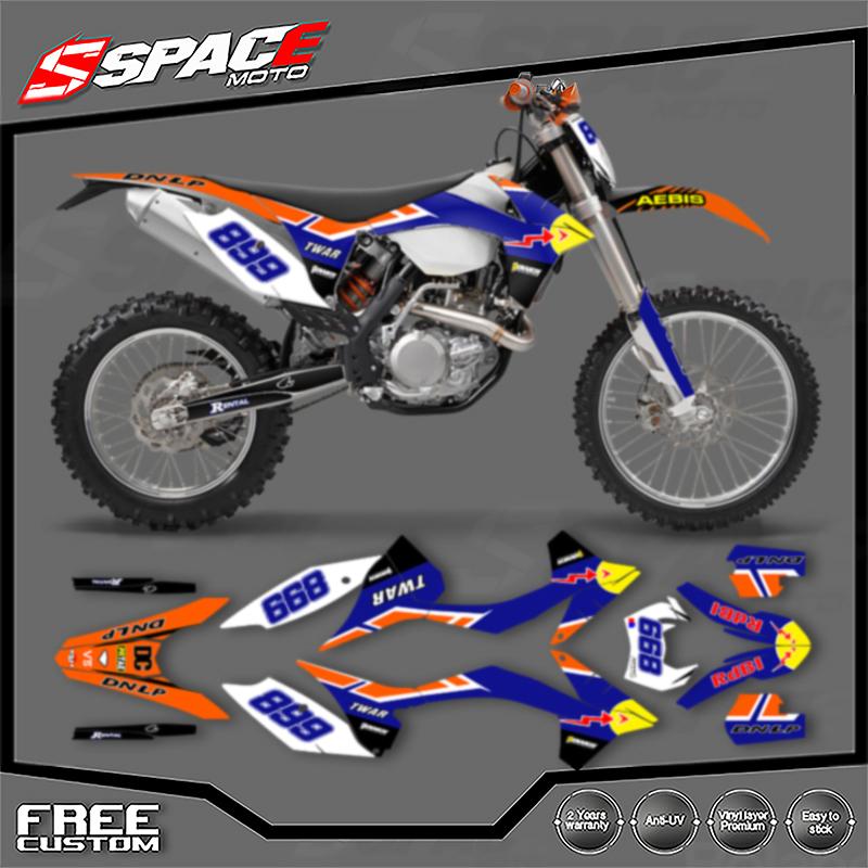 SPACE Custom Motorcycle Graphics Background Decal for KTM 2012 2013 EXC 2011 2012 SX SXF 125 250 300 450 Decals Stickers Kits 02