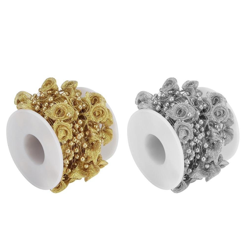 10 м искусственный жемчуг, бусины, цепочки, лента, роза, нить, бисерная линия, аксессуары для одежды, сделай сам, мате