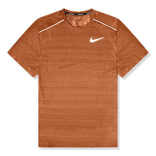 Nike Свитшот Miler с принтом логотипа, быстросохнущая, дышащая футболка с круглым вырезом