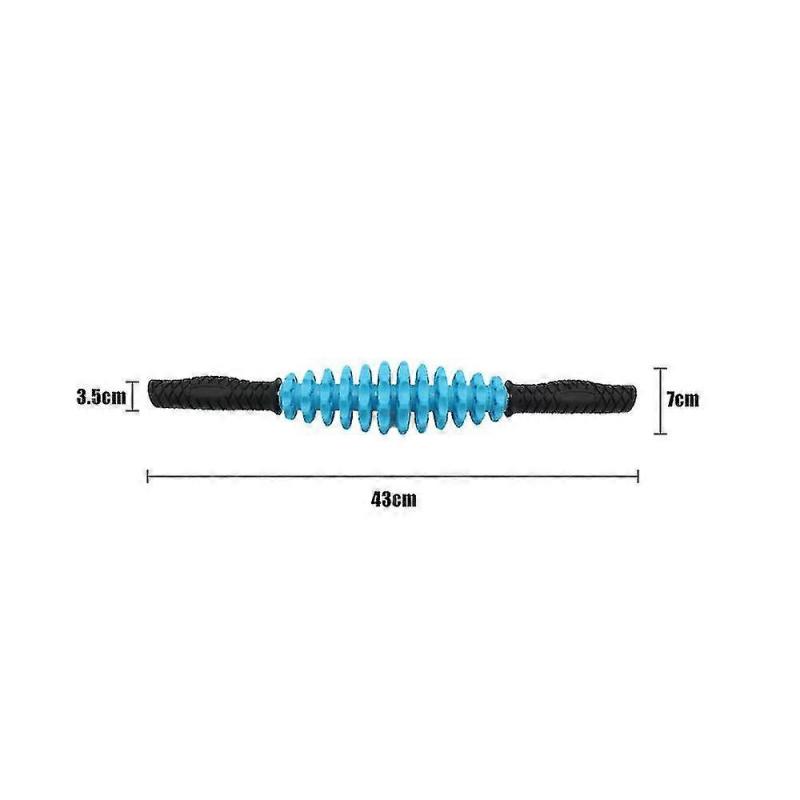 Massage Roller Stick, Cellulite Massager, Therapy Muscle Roller For Back, Fascia, Legs,foot, Neck Black(Blue)
