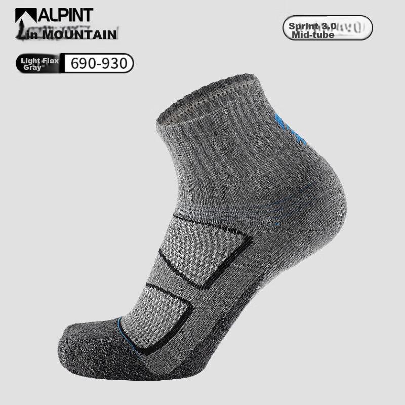 ALPINT MOUNTAIN Ermont CoolMax Professional Running Socks for Men, Hiking Socks, Mid-Calf Sports Socks